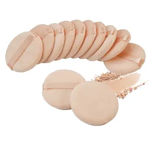 1/4/12pcs Powder Puff Face Makeup Powder Puff Pads 2.36inch, Beauty Puff Velour Round Fluffy Easy Clean Powder Puff for Loose Powder Foundation
