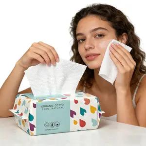 Disposable Face Towels, Disposable Face Towelettes, Soft Material, Clean Skin, 1/2/4 Packs, Dry Wipes, Facial Towels, Wash Cloths, Thickened, for Cleansing, Makeup Removal, Skincare, Face Cloths For Washing Face