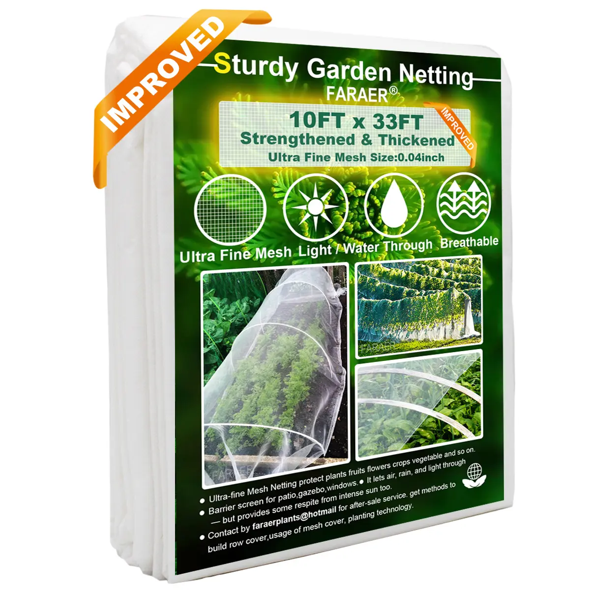 Ultra Fine Insect Barrier Netting Thickened Mesh Net Mosquito Bugs Out Protection Netting for Vegetable Plants Fruit Flowers Greenhouse Row Cover Raised Bed Insect Barrier Screen Net Garden Fencing Trellis Weather Resistant Net