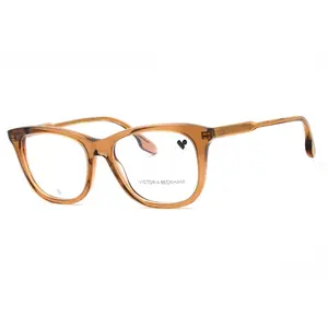 Victoria Beckham VB2649 Brown/Clear Eyeglass Frame -Made in Italy, Elegant & Functional Design, Brown/Clear Demo Lens