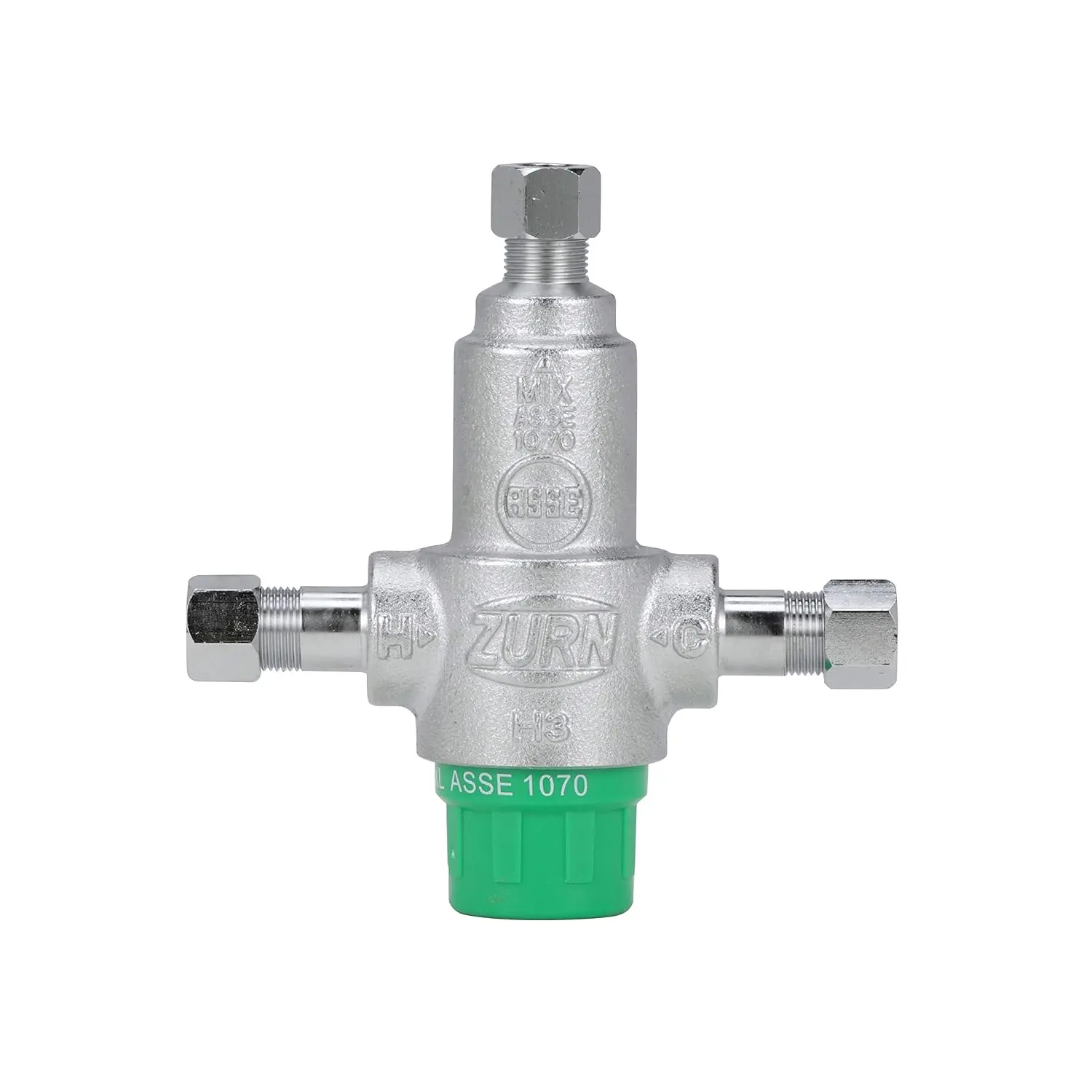 Zurn Wilkins 38-ZW3870XLT 3/8" ZW3870XLT Aqua-Gard Thermostatic Mixing Valve with 3 Port Compression Fittings