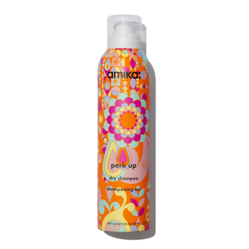 perk up | talc-free dry shampoo refreshes roots with a voluminous ‘oomph.’