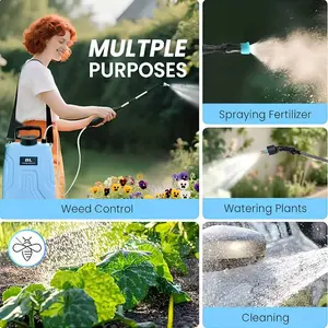 2.1 Gallon Battery Powered Sprayer, Garden Electric Backpack Sprayer, High Pressure Spray, 3 Spray Nozzles, USB Rechargeable Handle, Adjustable Strap, Lawn & Garden