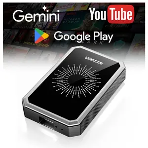 [Summervibes] LAMTTO Upgraded Version Wireless CarPlay Adapter with Google Play Store, Gemini AI voice control  Supports Netflix, YouTube, and TikTok for a full in-car entertainment experience. Only for Factory with Wired Apple CarPlay & Android Auto