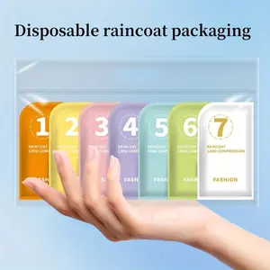 7-Piece Disposable Raincoats, Multi-Color Options, Thick Premium Design, Fashionable Simple Style, Outdoor Activities & Travel Use