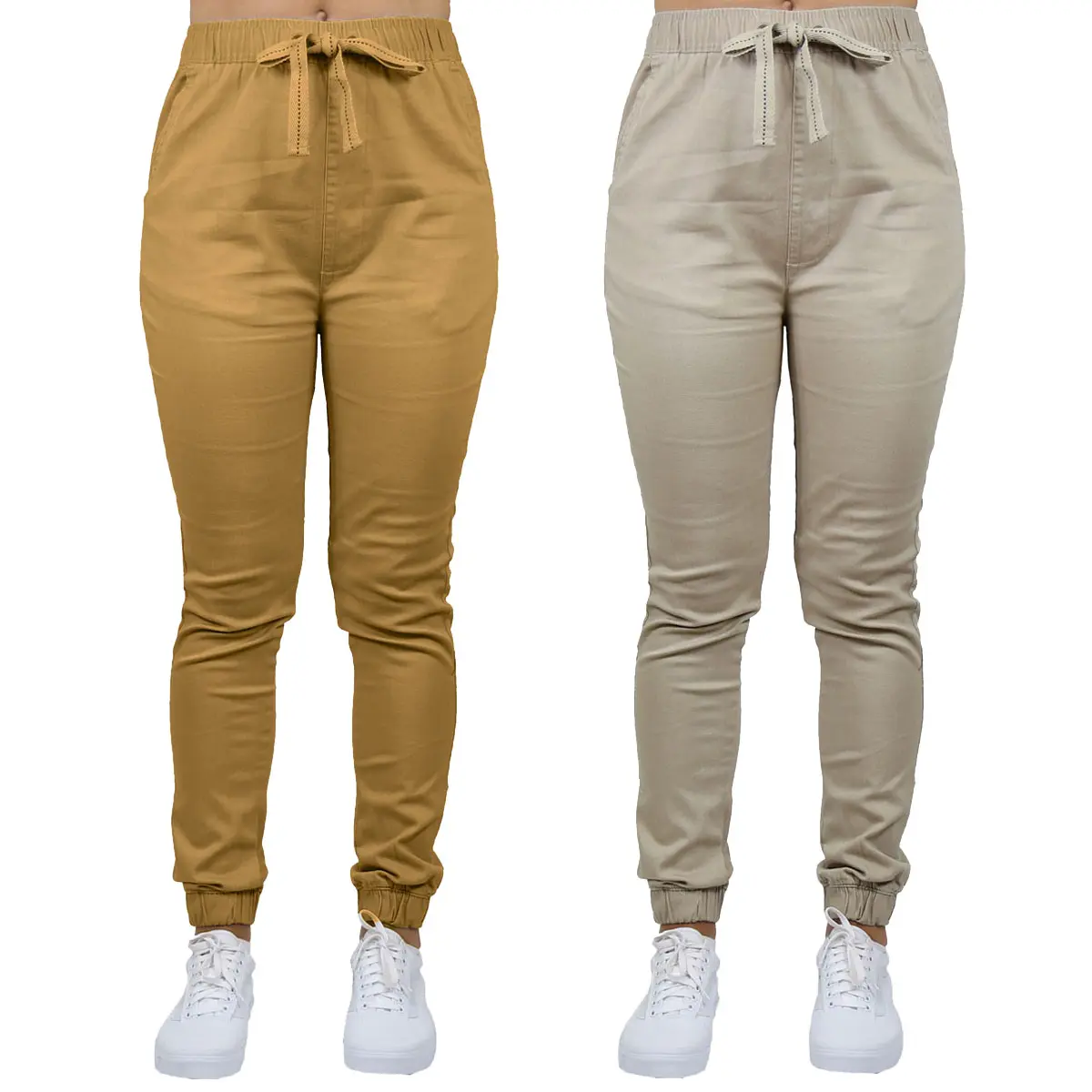 Refined 2-Pack Loose-Fit Basic Stretch Twill Joggers, elegant silhouette, timeless appeal, graceful flow, versatile piece, trending now, chic look, must-have style, wardrobe staple