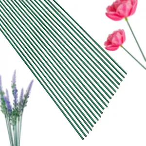 DIY Simulation Flower Stems Pack of 20, Sizes 20/30/40cm for Decorating, Artificial Rose Soap Flowers with Beads and Mesh, Faux Roses Bouquet