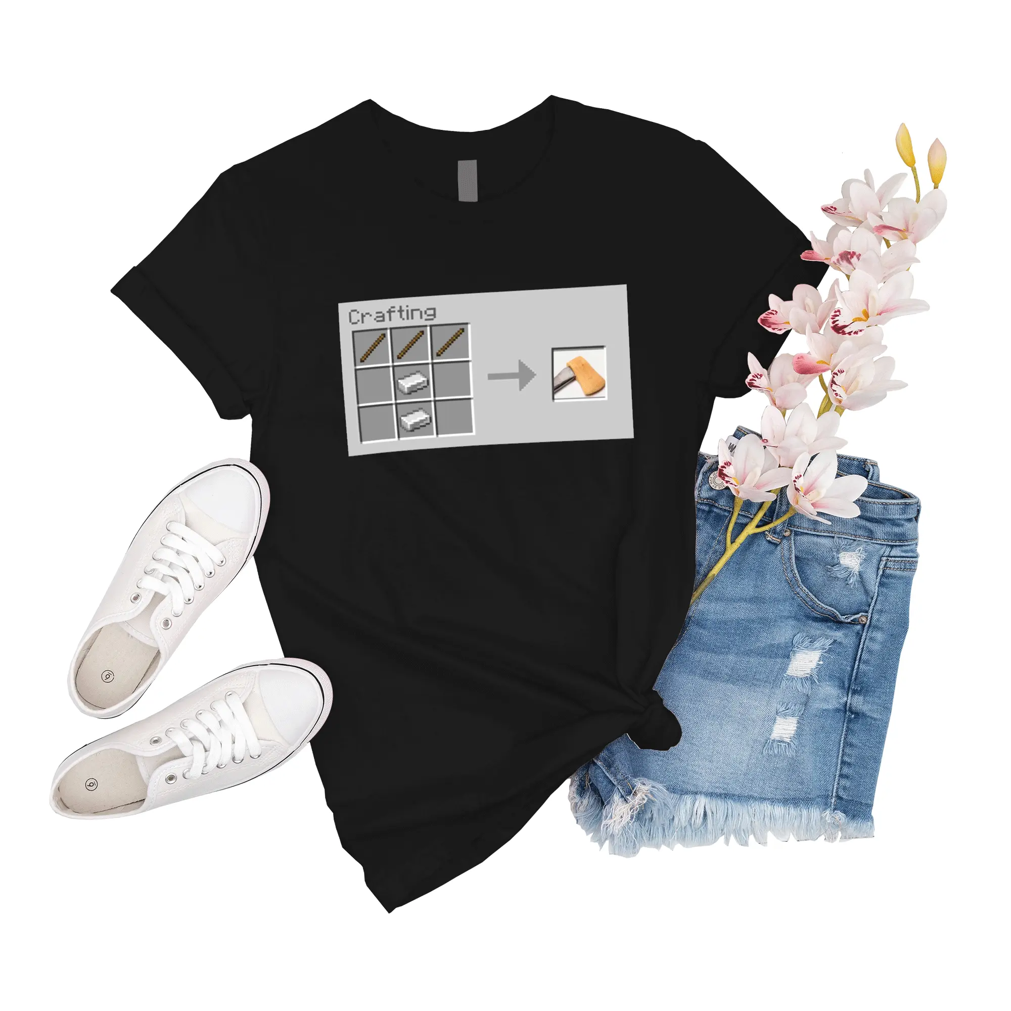 T-Shirt Women Minecraft Creative Builds Minecraft Meme Friend Family Event Shirts Sleeve Big Women Gift For Men Tee
