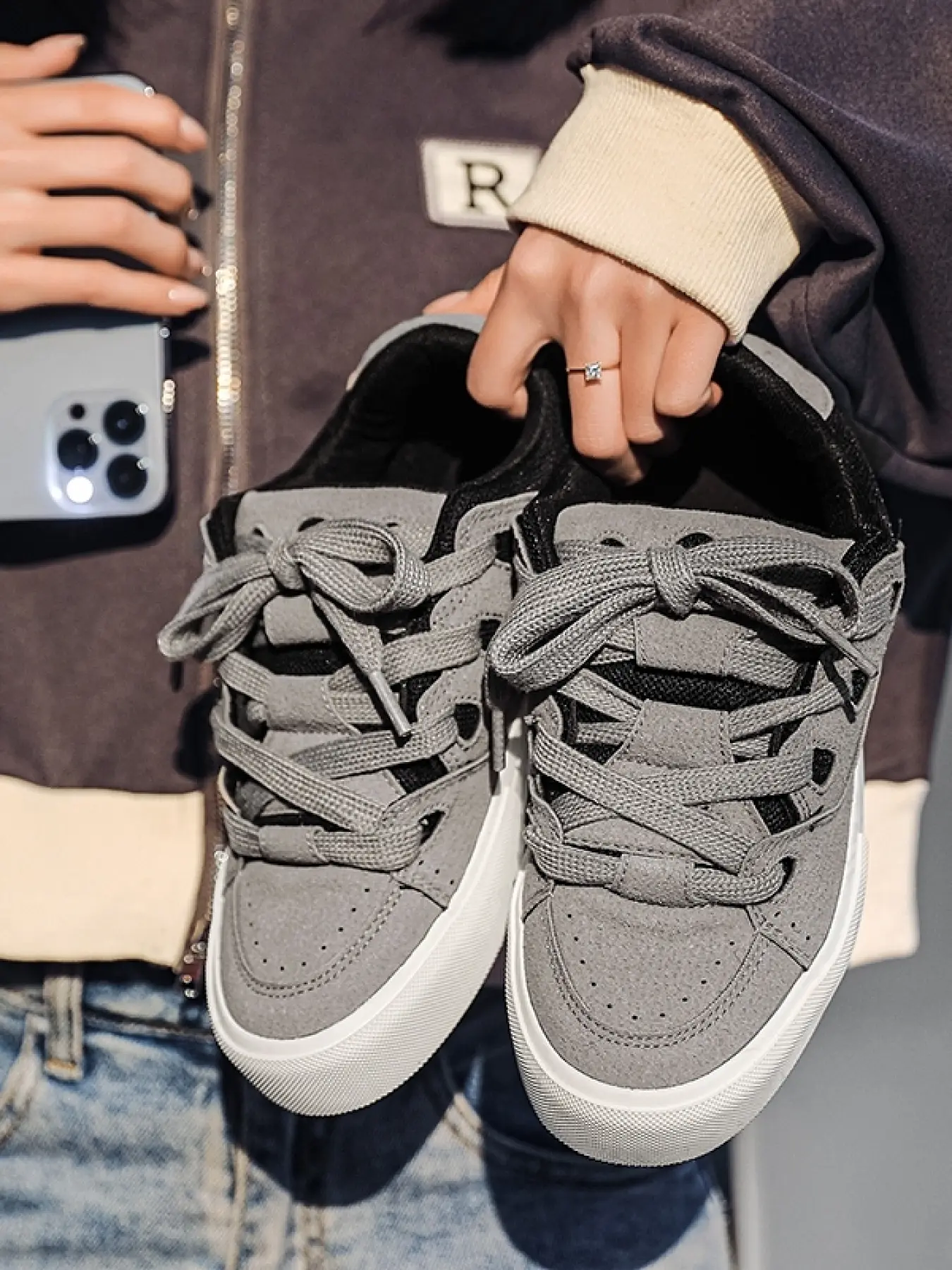 Unisex Casual Board Shoes, Suede Material, Anti-Slip and Durable, Daily Commute, Streetwear Style, Perfect for Everyday Use