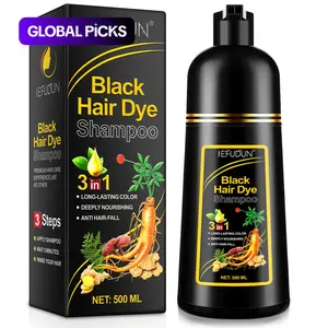 3in1 Hair Dye Shampoo, Covers Hairs Fast, Herbal Ingredients, Gentle on Scalp & Hair, Salon Quality at Home, Effect #GLOBAL PICKS