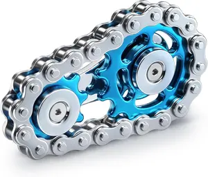 Bike Chain Sprocket Fidget Spinner Toy for Stress Relief Focus Improvement, and Muscle Stimulation for Ages 8+ Years