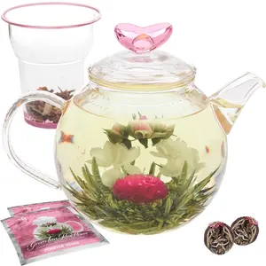 Eternal Love Teapot with Loose Tea Glass Infuser