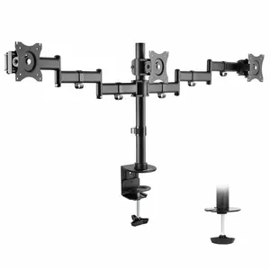 Fully Adjustable Triple Computer Monitor Mount