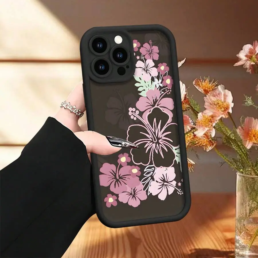 Premium Flower-Print Durable Shockproof Cellphone Case - Raised Camera Area, Reinforced Corners, Anti-Fingerprint Full Protection Cover, Unisex Gift for iPhone 17 ProMax/16/15/14/13/12/11 Plus & Compatible Devices