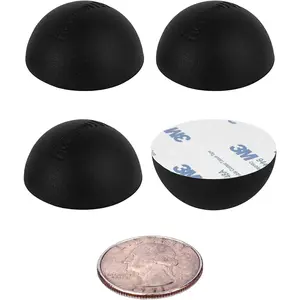 Speaker Isolation  (4-Pack, 1") - Non-Skid Adhesive Pads for Turntable, Subwoofer & Audio Gear - Anti-Vibration Damping, 20 Duro Rubber