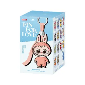 Pop Mart Labubu The Monsters Pin for Love Series Vinyl Plush Pendant (N-Z) Single Blind Box - Mini v4 4.0 Sealed Keychain Letters Alphabet Case