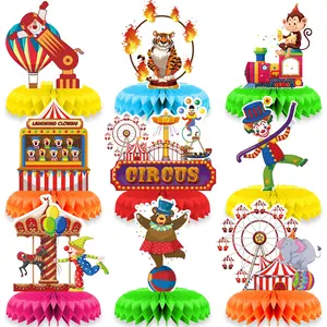 9-Piece Carnival Party Decoration Set, Party Decoration Supplies, Circus-Themed Centerpiece Decorations, Ideal for Carnivals & Parties, No Precious Metal Plating