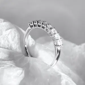 GN15 7-Stone Half Eternity Moissanite Adjustable Ring KBR11156-WZ
