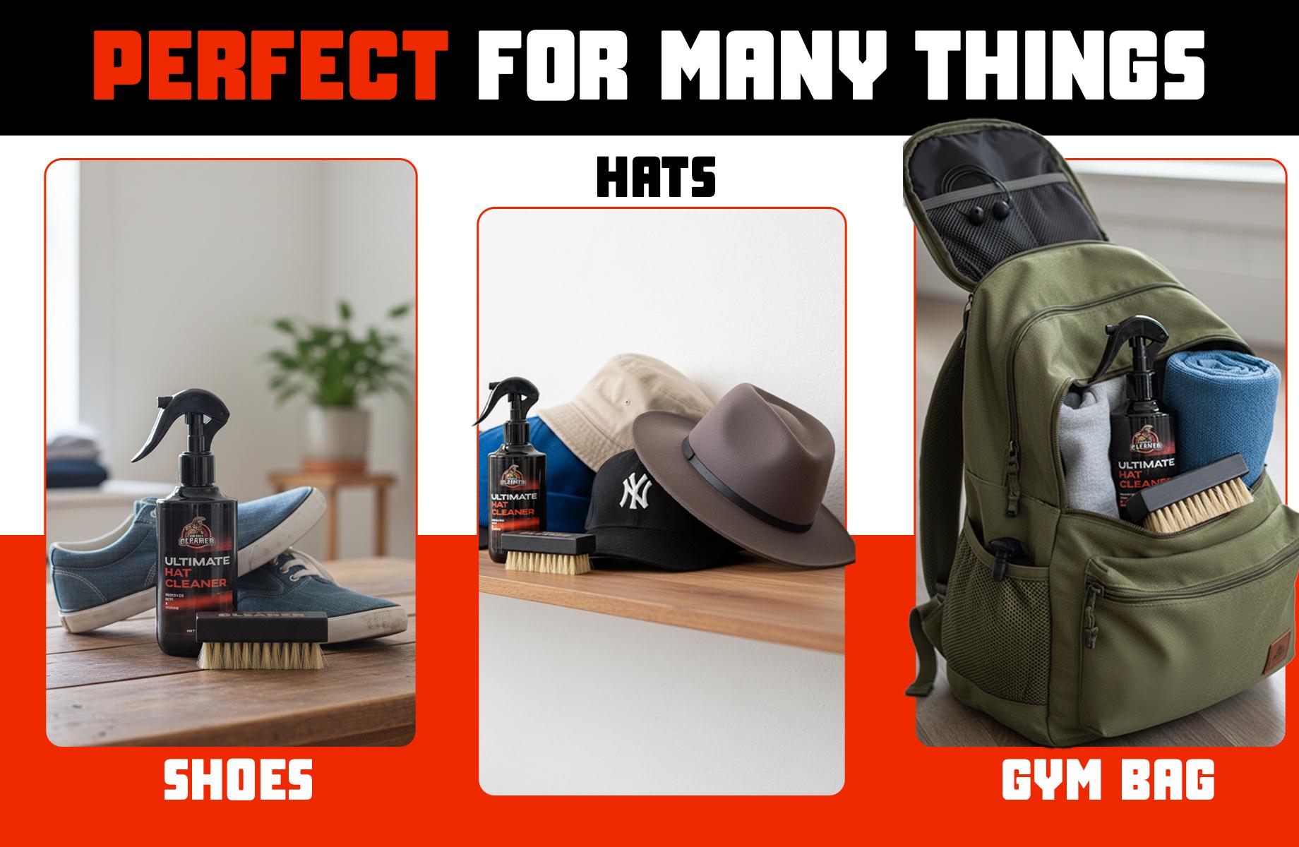 Hat Cleaning Kit – Foam Cleaner & Soft Brush for Baseball Caps, Cowboy Hats, Snapbacks & Stain Remover.