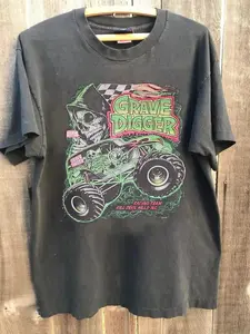 [Sale Up To 50%] Grave Digger Racing Team Monster Truck Charcoal Unisex Tshirt For Men Women