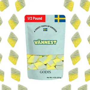 BUBS Tutti Frutti Rombs - 1/2 Pound Bag - Soft Sour Candy - Swedish Candy BonBon Snack Sweet