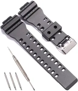 16mm  Strap Compatible with Casio G-Shock GA110 100 150 GD120 GLS GAX100 Men's Rubber Band Watch Accessories