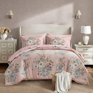 Heather Cottagecore Pink 7 Piece Comforter Set