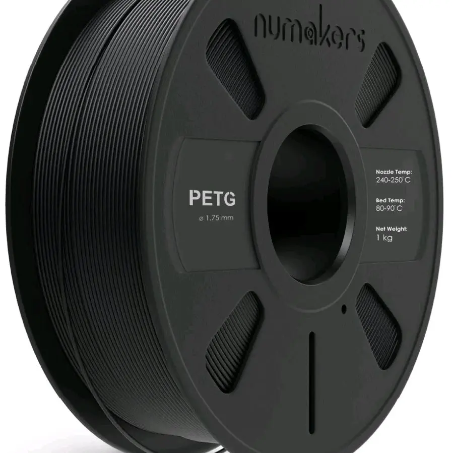 Numakers High-Speed PETG 3D Printing Filament, 1kg Spool, 1.75mm Diameter, Fast Print for 3D Printers, Ideal for Artists
