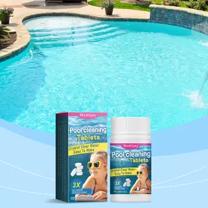 Pool Cleaning Tablets 3X Slow Dissolving - Crystal Clear Water, Easy Pool Maintenance Cleaner