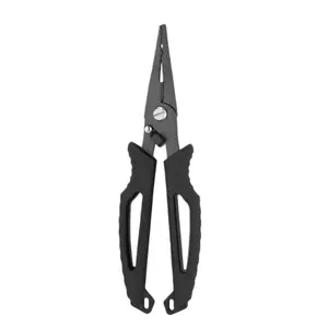 Beyond Fishing QuickRig 7 inch Fishing Pliers – Multifunction Stainless Steel Split Ring Pliers for Fishing with Line Cutter & Crimper – Corrosion Resistant & Spring Loaded Design