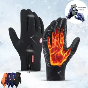TikTokShopfalldealsforyou Outdoor Winter Gloves, Touchscreen andWindproof Full-Finger Gloves for Travel,Sports,and Daily Activities, Thermal Gloves Non-Slip Silicone Gel Adjustable Full Finger Mittens