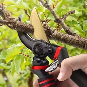 Professional Titanium Alloy Bypass Pruning Shears (t13), Ultra Sharp Advanced Gardening Scissors, Handheld Garden Hedge Trimmer