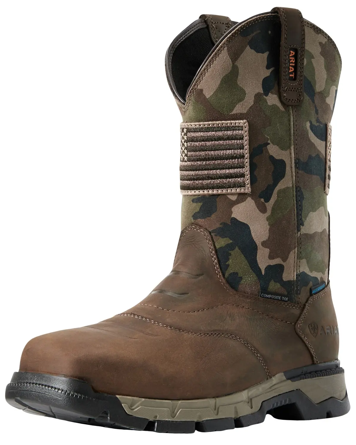 Ariat Men's Men'S Rebar Patriot Waterproof Western Work Boot Composite Toe - 10029518