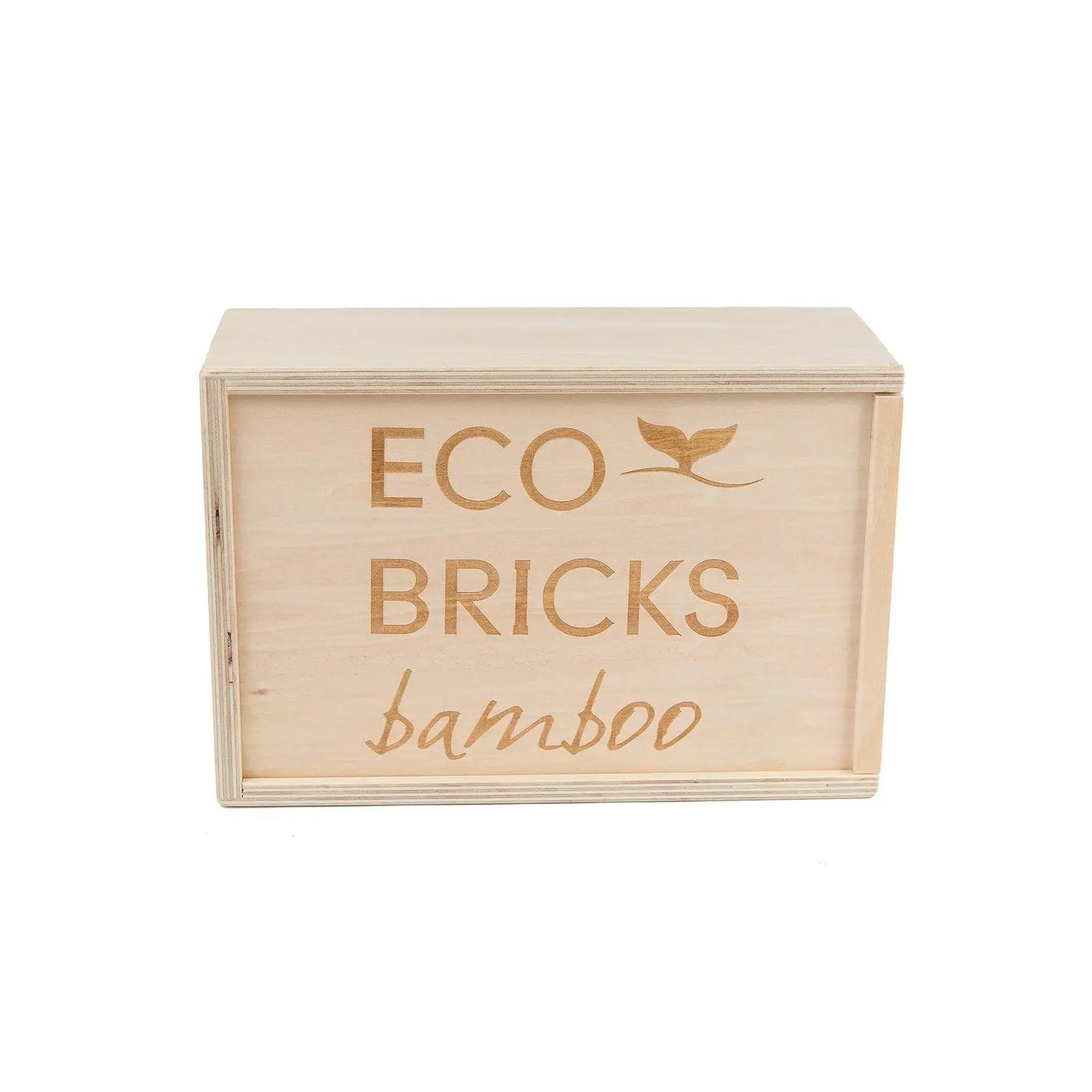Once Kids Eco-bricks Bamboo 100 pcs - Natural and Biodegradable Construction Blocks