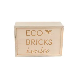 Once Kids Eco-bricks Bamboo 100 pcs - Natural and Biodegradable Construction Blocks