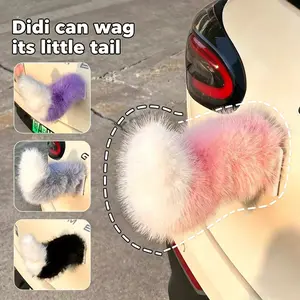 Sound Activated Plush Electric Tail, Rechargeable Home Decor & Novelty Gift