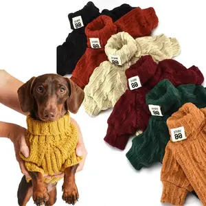 Cotton Dog Turtleneck Sweater Solid Colors