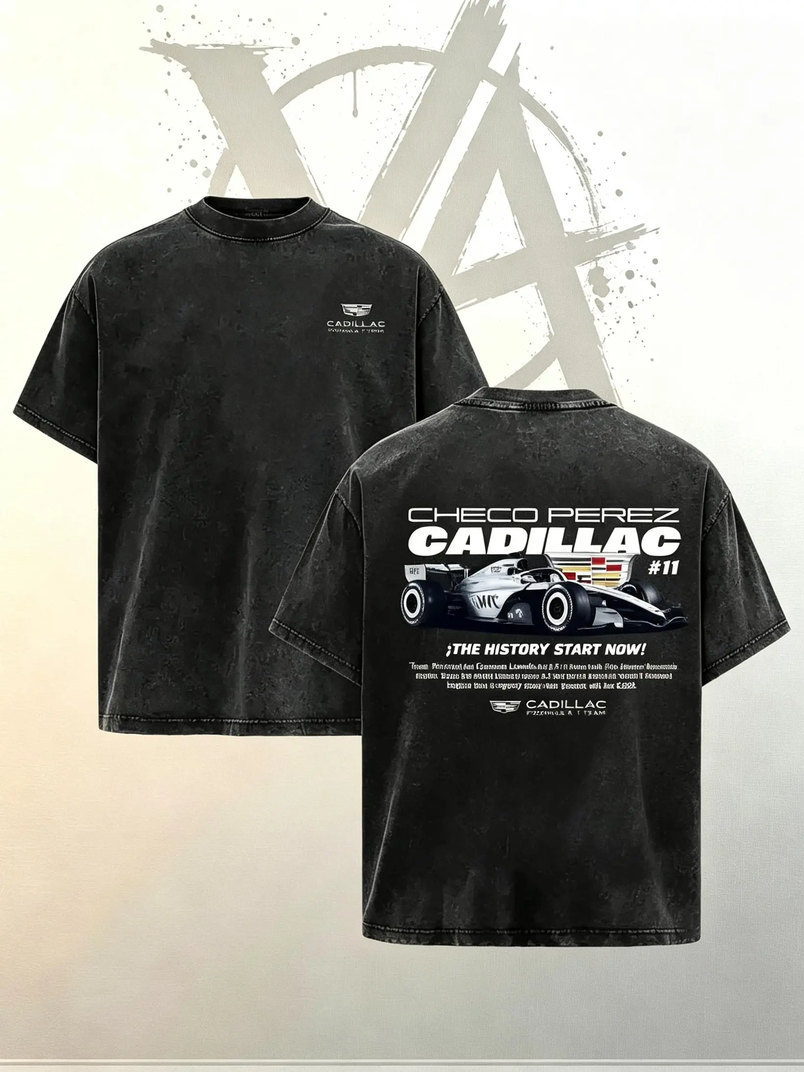 [AVT]Men's Oversized 100% Cotton Retro Motorsport F1 Racing Tee Checo Perez Cadillac Streetwear Casual Loose Short Sleeve Top Y2K Car Enthusiast Apparel Trendy Summer Outfit TikTok Fashion Hip Hop Style Grunge Clothing,funny Tshirt,student shirt