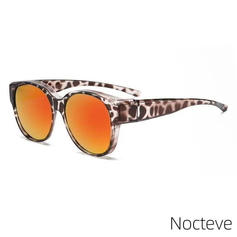 Unisex Tortoiseshell Polarized Fit-Over Prescription Sunglasses - UV Protection, Anti-Glare, Wide Wraparound Driving Eyewear for Myopia Wearers, Comfortable Lightweight Shades