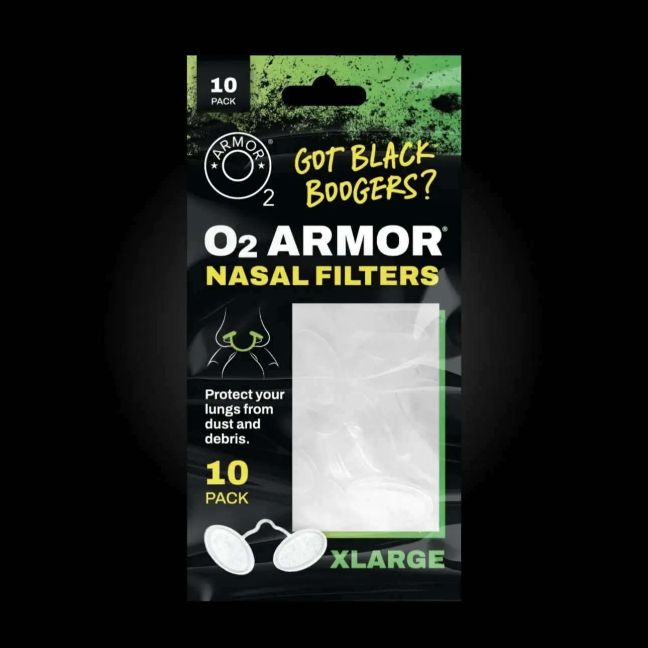 O2 Nasal Filters 10 Pack - Clear Filters