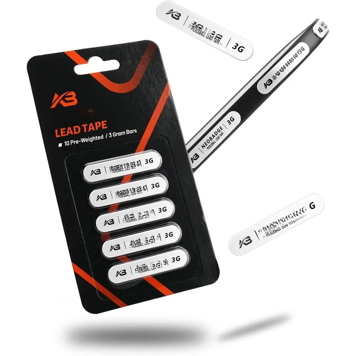 Pickleball Lead Tape - 3g Per Piece Pre-Weighted Lead Strips with Super Sticky Adhesive, No Need for Scale, Ideal for Balance Tuning, Control Improvement & Power Enhancement, Customize Balance, 3 Grams Per Piece