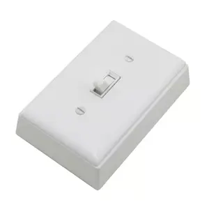 Wiremold Non-Metallic PVC Raceway 15 Amp Toggle Switch Box Kit with Faceplate and Device Switch, White Legrand