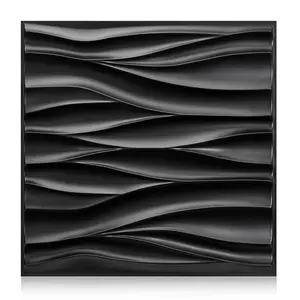 Grooved Textured Modern Interior Wall Panels, PVC Patterned Wall Panels, Includes Installation Tape, Suitable for Living Rooms, Bedrooms, Offices