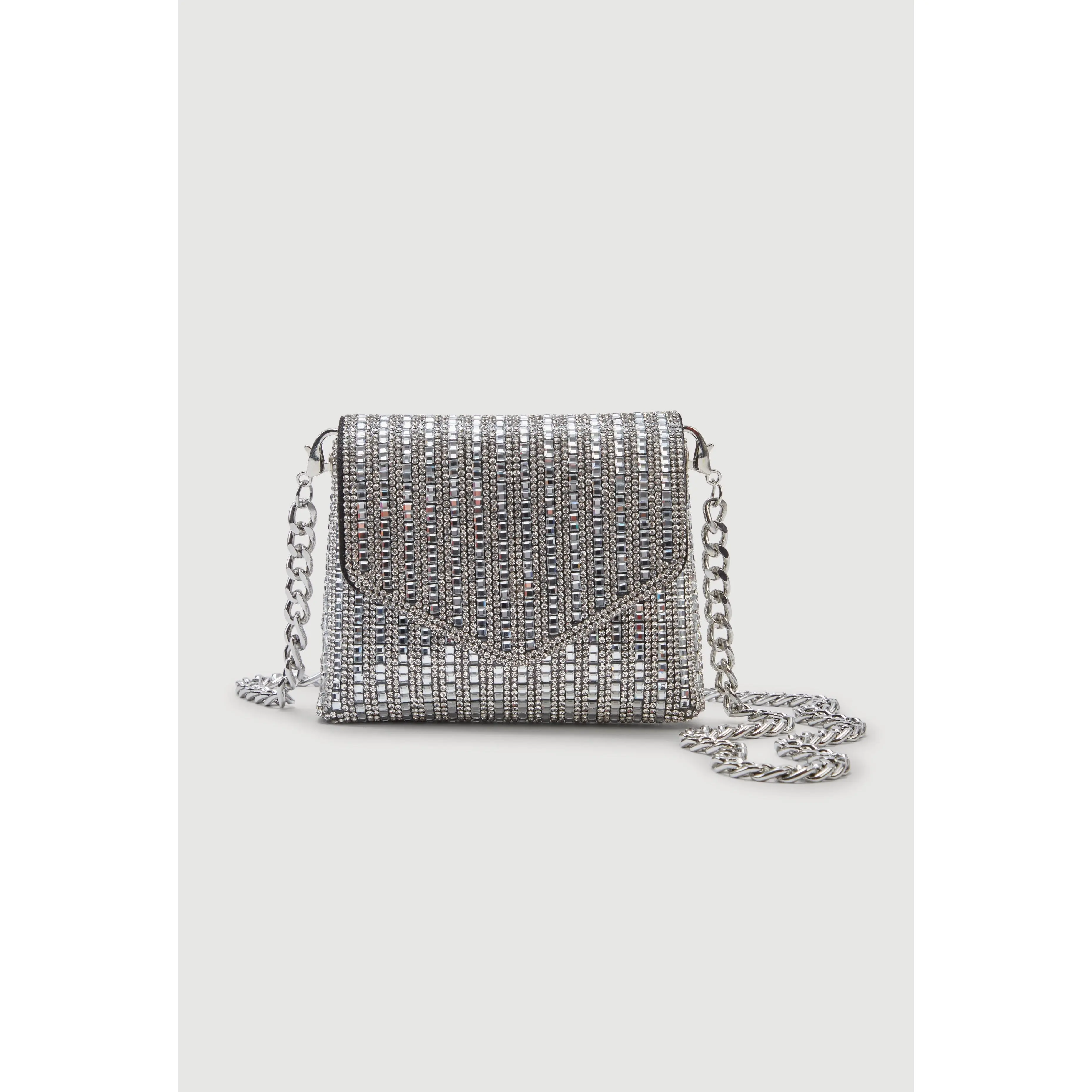 Mini Rhinestone Convertible Envelope Clutch