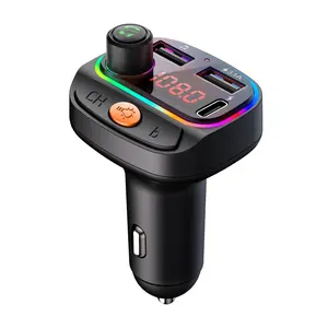 Car BT Fm Transmitter, Wireless Mp3 Player, Handsfree Call, USB a Type-C Phone Charger, Mp3 Music Player Car Adapter, Universal Car Adapter, Car Audio