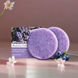 2pcs Blueberry Garden Shampoo Bar 60g| Daily Gentle Hair Cleansing Soap, Nourishes Scalp, Deep Cleanses Without Stripping, Boosts Hair Shine & Softness, Mild Formula for All Hair Types, Refreshing Natural Scent, Handmade Hair Care for Healthy Luscious Lo