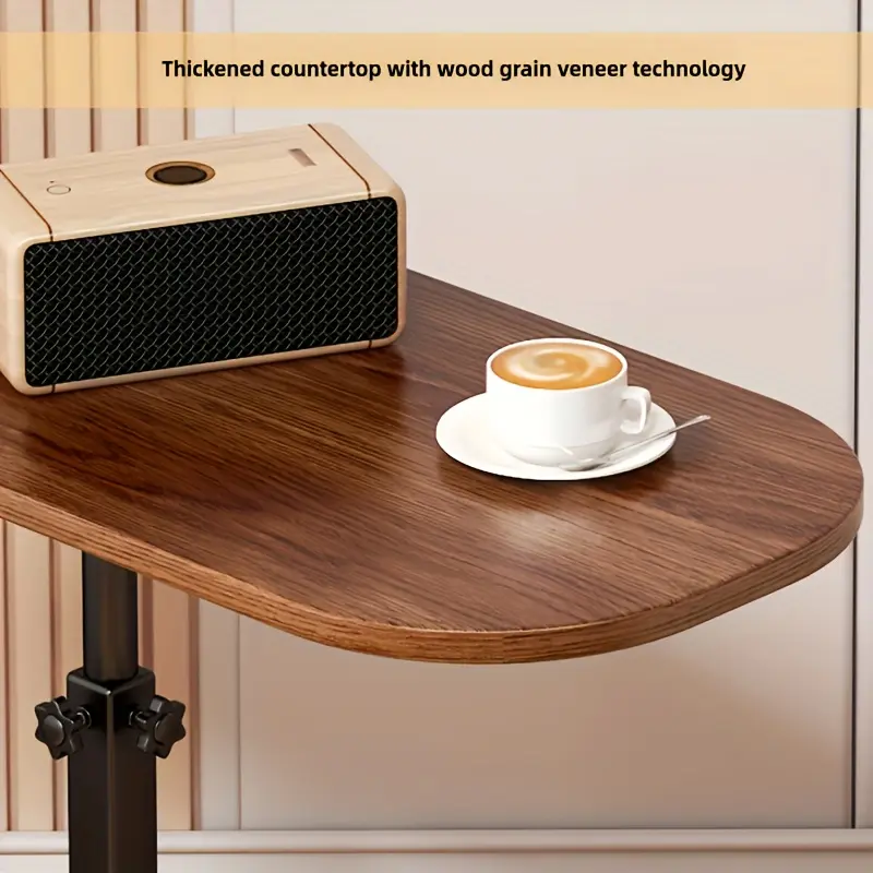 WODPESUR 360° Rotatable Adjustable Multi-Functional Metal Frame Coffee Table - Compact Indoor Space Saving Furniture, Easy Fold-Up Height-Adjustable Side Table for RVs, Bedrooms