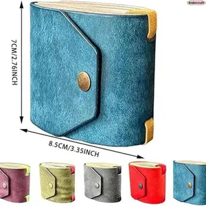 Slim Leather Money Clip Wallet, Unisex Quick-Access Cash Holder with Card Slots, Minimalist Men's Front Pocket Wallet, Compact Daily Carry Organizer for Travel and Business Use, Men's Wallet