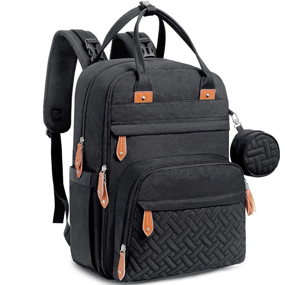 Diaper Bag Backpack Baby Essentials Travel Tote Multi Function Waterproof Unisex with Changing Pad Stroller Straps Pacifier Case