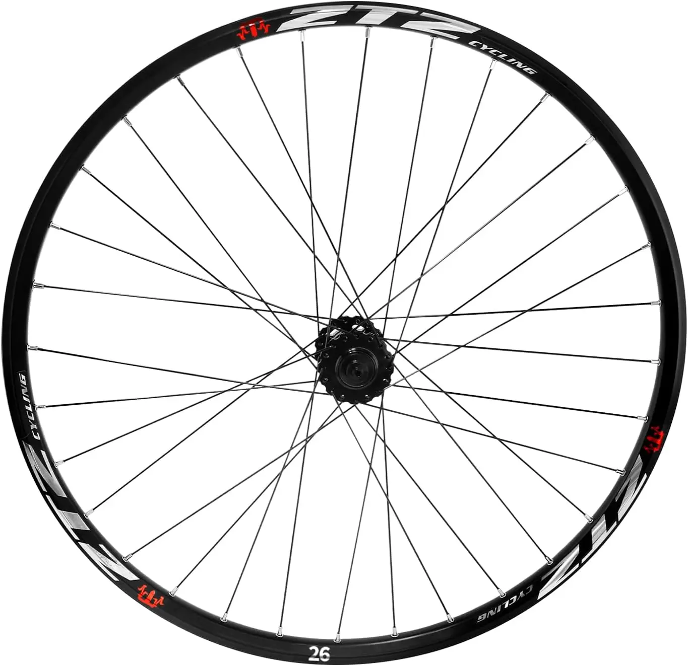ZTZ 26/27.5/29-Inch MTB Wheelset, Ultralight Aluminum Alloy 32H Rim, Quick Release 6-Bolt Disc Brake, 7-12 Speed Cassette Compatible Cycling Component, 26 Inch